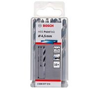 Bosch Punta da trapano HSS PointTeQ DIN 338 – per metallo Ø 4,5 mm – Confezione 10 pezzi