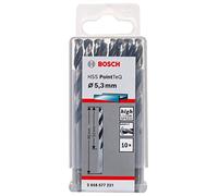 Bosch Punte Elicoidali Metallo HSS Pointteq, din 338, 5,3 MM, 10er-Pack
