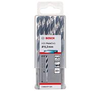 Bosch Accessories 2608577231 HSS PointTeQ (6,3 x 63 x 101 mm) - Set da 10 Pezzi di Punte Elicoidali per Trapano per Metallo, Acciaio, Fusione o Plastica, Grigio (Argento), Ø 6.3 mm