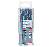 Bosch Accessories 2608577238 HSS PointTeQ (7 x 69 x 109 mm) - Set da 10 Pezzi di Punte Elicoidali per Trapano per Metallo, Acciaio, Fusione o Plastica, Grigio (Argento), Ø 7 mm