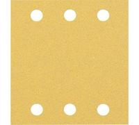 Bosch Accessories 2608901656 - Carta vetrata per levigatrice orbitale, grana 80 (lunghezza x larghezza), 107 mm x 115 mm, 50 pezzi