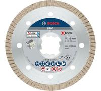 Bosch Accessories Professional 2608615131 Disco Diamantato, per Ceramica, X-Lock, Extraclean Turbo, Ø115 mm, Diametro Ø: 22.23 mm, nero
