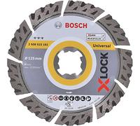 Bosch Accessories Professional 2608615161 Disco Diamantato Universale, X-Lock, Diametro 125 mm, Diametro: 22.23 mm, Larghezza di Taglio 2.4 mm, nero