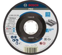 Bosch Accessories Professional 2608619256 Mola da Taglio a Centro Depresso, per Metallo, X-Lock, Ø115 mm, Diametro Ø: 22.23 mm, Spessore: 2.5 mm, nero