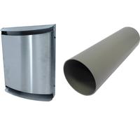 BOSCH Accessorio per ventilazione decentralizzata LRE160, Set di predisposizione ventilatore con cappa esterna in metallo inox - 7735600372