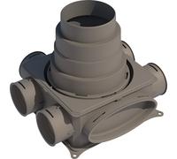 BOSCH Accessorio per Ventilazione Domestica: Cassetta di Distribuzione dell'Aria in Plastica Monostrato VK 125-B - 7738100818