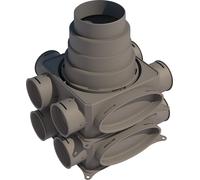 BOSCH Accessorio per ventilazione residenziale Plenum di distribuzione dell'aria in plastica, verticale VK 125-V - 7738100820