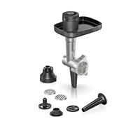 Bosch Accessorio Set HuntingAdventure MUZS6HA con Tritacarne, Insaccatrice per Salsicce e Accessori per Kibbeh, 3 Dischi in Acciaio Inox, Compatibile con Planetaria Serie 6