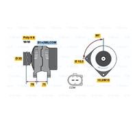 BOSCH Alternatore 155A 14V per BMW Serie 5 Touring E61 E60