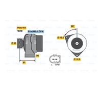 BOSCH Alternatore 180A 14V per Mercedes-Benz E-Klasse T-Model