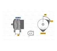 BOSCH Alternatore Generatore 110A 14V per Iveco Massif Station Wagon
