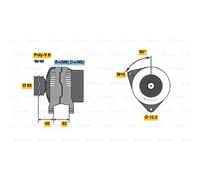 BOSCH Alternatore Generatore 120A 14V per Audi A4 A8 VW Passat Variant