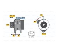 BOSCH Alternatore Generatore 120A 14V per Porsche Boxster 986 911 Targa 996