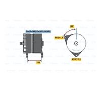 BOSCH Alternatore Generatore 140A 28V Senza Puleggia per BMW 3er Touring