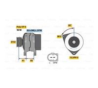 BOSCH Alternatore Generatore 150A 14V per Porsche Boxster 986 Cayman 987