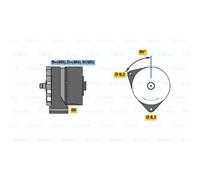 BOSCH Alternatore Generatore 55A 28V per Mitsubishi Galant I A12_