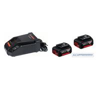 Bosch Basisset 2x Batteria GBA 18V 3,0 Ah + Veloce GAL 1860 Cv Set Partenza