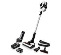 Bosch Unlimited Serie | 8 - Scopa Elettrica Ricaricabile, Aspirapolvere Multifunzione senza Fili e senza Sacco con due Batterie Intercambiabili Bosch Power For ALL, Bianco