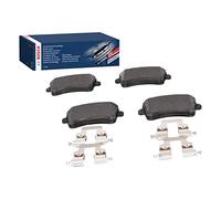 Bosch BP1126 - Pastiglie Freni Auto, Asse Posteriore - Qualità Bosch - Riduzione del Rumore e della Polvere - Certificazione ECE-R90 - Senza Rame - 1 Confezione da 4 Pastiglie - Con Accessori
