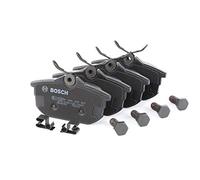 Bosch BP217, Pastiglie Freni Auto, Asse Posteriore, Qualità Bosch, Riduzione del Rumore e della Polvere, Certificazione ECE-R90, Senza Rame, 1 Confezione da 4 Pastiglie, Con Accessori