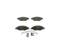 Bosch BP224, Pastiglie Freni Auto, Asse Anteriore, Qualità Bosch, Riduzione del Rumore e della Polvere, Certificazione ECE-R90, Senza Rame, 1 Confezione da 4 Pastiglie, Con Accessori