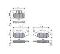 Bosch BP2351 - Pastiglie Freni Auto, Asse Anteriore - Qualità Bosch - Riduzione del Rumore e della Polvere - Certificazione ECE-R90 - Senza Rame - 1 Confezione da 4 Pastiglie