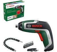 Bosch cacciavite a batteria compatto IXO con set Flexi (avvitamento flessibile; 7ª generazione; 3,6V; 2,0Ah; prolunga flessibile e cavo micro-USB; si piega fino a 180°; 10x bit)