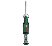 Bosch Cacciavite a racchetta con 12 punte (cacciavite a cricchetto ad alta coppia per avvitamento efficiente e robusto; caricatore di punte pop-up, 12 punte incluse, supporto magnetico per punte)