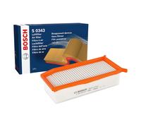 Bosch Filtro Aria per Auto S0343 - Trattiene le particelle solide all'esterno della presa d'aria - Resistente all'umidità ed altamente resistente alla trazione