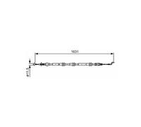 BOSCH Cavo comando, Freno stazionamento 1987482376 Compatibile con: VW MULTIVAN T5, TRANSPORTER T5 Bus, TRANSPORTER T5 Kasten, TRANSPORTER T5 Pritsche/Fahrgestell (7JD, 7JE, 7JL, 7JY, 7JZ