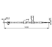 BOSCH Cavo comando Freno stazionamento HYUNDAI 1,1 1,0 597600X010