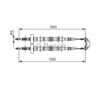 BOSCH Cavo Del Freno a Mano Cavo Freno Adatto A per Opel Astra G Cc F48_F08_F35