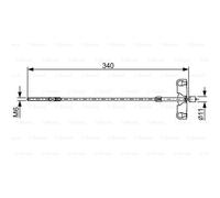 BOSCH Cavo Del Freno a Mano Frontale Adatto per Toyota Auris _E15_ 1 987 482