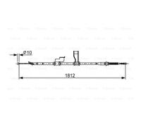 BOSCH Cavo Del Freno Posteriore Sinistro Per Hyundai I10 PA 1 987 482