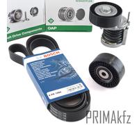 Bosch Cinghia Scanalata Ina Braccio di Serraggio + Puleggia per Audi A6 Exeo 2.0