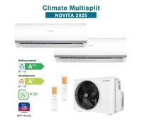 BOSCH CL5000M 82/4 E Set Condizionatore Climatizzatore DualSplit CL2000 12+18Btu