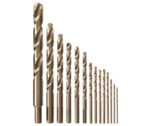 BOSCH CO14B - Set di 14 pezzi assortiti con custodia inclusa cobalto M42 punte da trapano in metallo con gambo a tre punte piatte per applicazioni di foratura in acciaio inox, ghisa, titanio, metallo