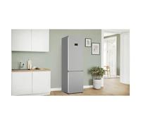 Bosch Serie 4 KGN397LDF Frigorifero combinato da libera installazione 203 x 60 cm Metal look Classe D