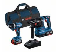 Bosch combo kit 2 pezzi. 18v: gsb 18v-45 + gbh 18v-22 + 2 x 4.0ah +...
