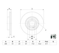 BOSCH componente freno BOSC0 986 479 H74