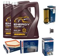 BOSCH Controllo Set 10 L MANNOL Energy Combi LL 5W-30 Per BMW 7 Serie 730d Ld