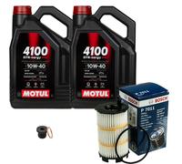 BOSCH Controllo Set 10 L MOTUL 4100 SYN-ERGY SPEC 10W40 Per Audi A5 S5