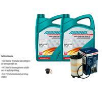 BOSCH Controllo Set 10L ADDINOL GIGA LIGHT MV 5W-30 Per Audi A5 8T3 S5