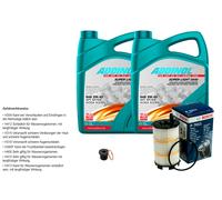 BOSCH Controllo Set 10L ADDINOL SUPER LIGHT 5W-40 Per Audi A5 8T3 S5 Quattro
