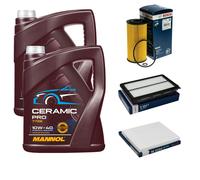 BOSCH Controllo Set 10L MANNOL Ceramic Pro 10W-40 Per Hyundai Tucson TL TLE