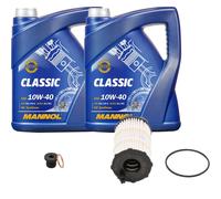 BOSCH Controllo Set 10L MANNOL Classic 10W-40 Per Audi VW A5 S5 Quattro A6