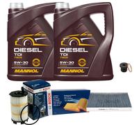 BOSCH Controllo Set 10L MANNOL Diesel TDI 5W-30 Per Audi A4 Cabriolet RS4
