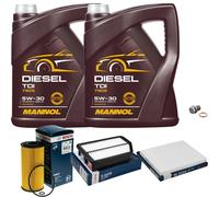 BOSCH Controllo Set 10L MANNOL Diesel TDI 5W-30 Per Hyundai IX35 2.0 CRDi