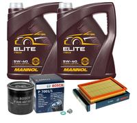 BOSCH Controllo Set 10L MANNOL ELITE 5W-40 Per Nissan Infiniti Juke 1.6 Note