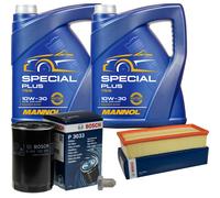 BOSCH Controllo Set 10L MANNOL Special Plus 10W-30 Per Audi VW 80 1.8 S 2.0